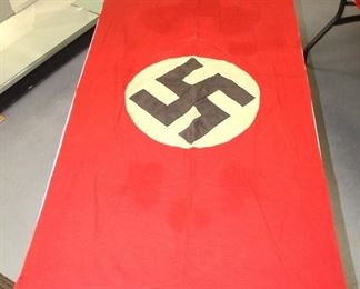 Lot 102: WWII German 60" x 30" party flag double sided