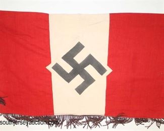 Lot 103: WWII German Hitler Youth 31" x 19" 3 side fringe sides double sided possible ceremonial cover