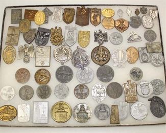 Lot 105: 66pc WWII German Day and Youth Badges or Tinni Badges (lot of 66)