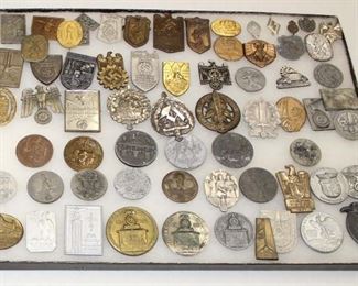 Lot 105: 66pc WWII German Day and Youth Badges or Tinni Badges (lot of 66)