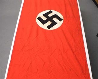 Lot 109: NSDAP Window Banner/Building Flag approximately 29”x72”