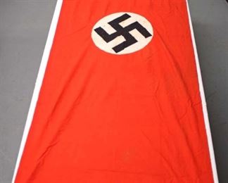 Lot 109: NSDAP Window Banner/Building Flag approximately 29”x72”