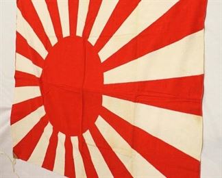 Lot 111: Japanese Naval Flag Rising Sun approximately 28”x36”