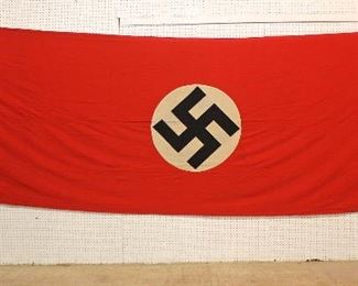 Lot 112: Large German NSDAP Window Banner/House Flag approximately 192”x60”