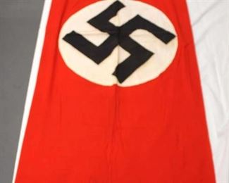 Lot 114: German NSDAP Window Banner approximately 89”x27”