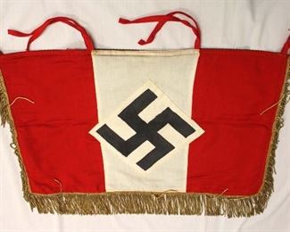 Lot 117: German 3 Sided Fringed Hitler Jugend Banner approximately 30”x18”