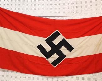 Lot 124: German Hitler Youth Flag HJ approximately 91”x46”