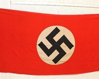 Lot 127: German NSDAP Window Banner/House Flag approximately 152”x61”