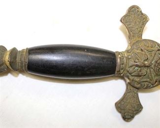 Lot 128: Knights of Columbus Society Sword with Scabbard made by Lynch