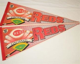 Lot 130: Pair of Cincinnati Reds Baseball Pendants Signed by Pete Rose without COA