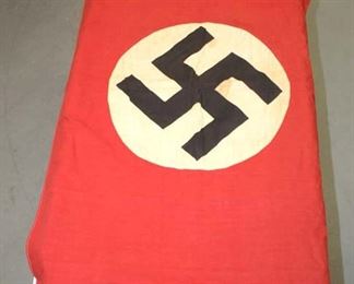 Lot 136: WWII NSDAP Wall Banner signed by American POW’s approximately 48”x30”