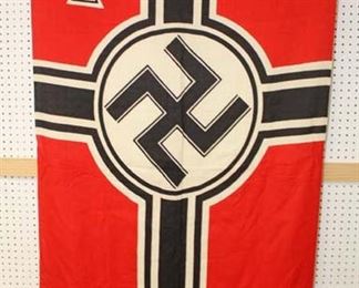 Lot 137: WWII German State Flag with Iron Cross approximately 67”x40”