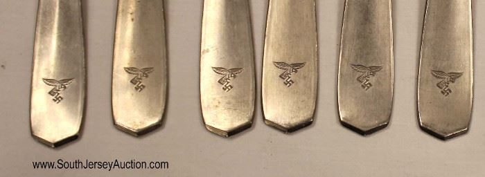 Lot 145: 6pc lot: German Forks Engraved with Swastika