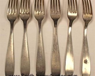Lot 145: 6pc lot: German Forks Engraved with Swastika