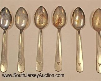 Lot 144: 6pc lot: German Serving Spoons Engraved with Swastika