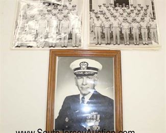 Lot 149: Lot of Personal Effects of Veteran of WWII, Korea, and Vietnam John D. McIntosh including WWII USN Officers Visor Cap, Photo of John D. McIntosh, 2 Military Photos, Front Band, and 2 Extra Hat Covers in the Original Shipping Box