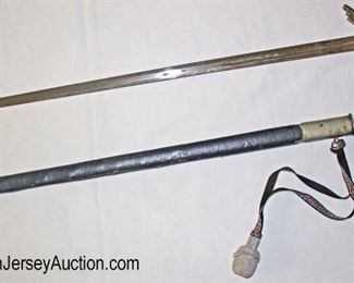 Lot 151: WWII German Officer's Sword in original found condition with original scabbard