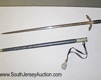 Lot 151: WWII German Officer's Sword in original found condition with original scabbard