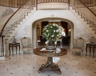 Foyer with Maitland Smith center table 