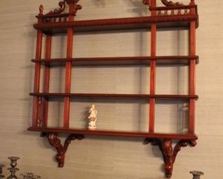 Carved what not shelf