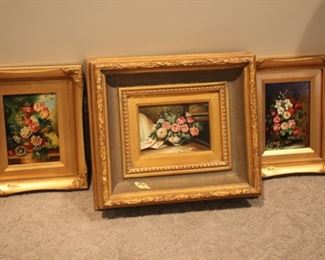 Small decorative oil paintings