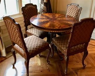 Maitland Smith game table with four chairs
