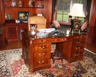 Maitland Smith leather top partners desk