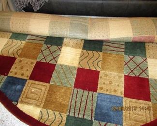   oval area rug 100% wool 8x8