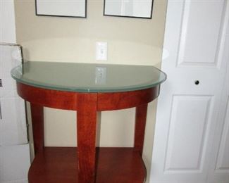 high side demi lune table 