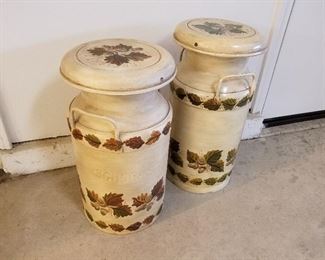 Hand-Painted Milk Cans 