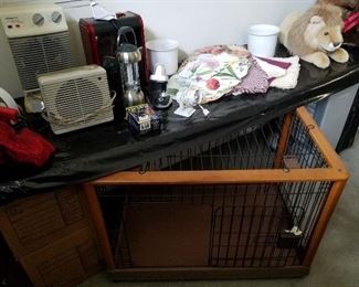 Wood Frame & Wire Sides Dog Pen