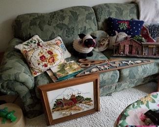 Needlepoint  & Wool  Cushions, Handmade Sheep, Wall Clock, Stationery, & Wall Hangings 