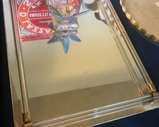 Glass desk display item