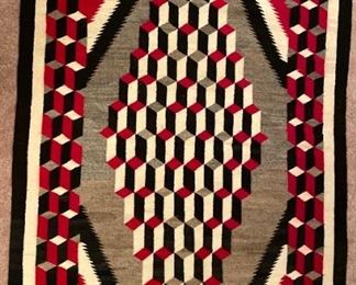 Tumbling blocks Navajo rug
Authenticated and with appraisal on site