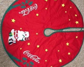 Coca-Cola Christmas tree skirt