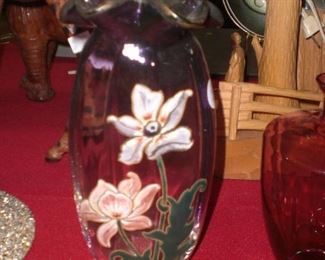 Mont Joye art glass 8" vase