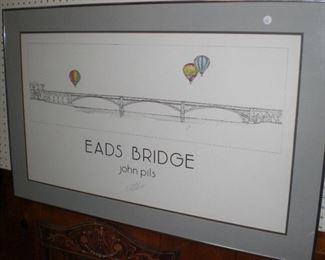 John Pils signed Eads Bridge