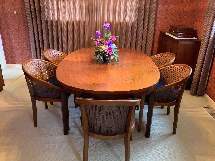 MCM. Dining Table & Chairs. Mozambique Wood