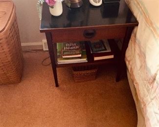 MCM/Modernist Bedside Table - oiled walnut