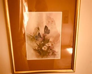 Framed watercolor - signed