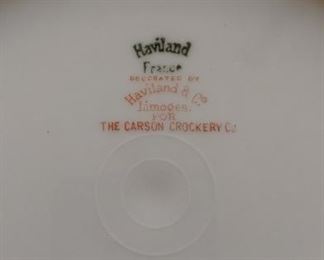 Vintage Haviland Limoges porcelain china made for Carson Crockery Co. 