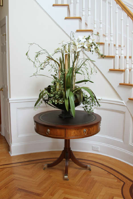 Hekman console table & Lillian August floral