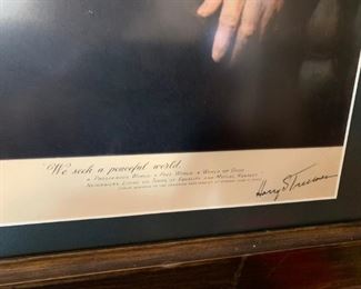#42		Print painted by Greta Kempton of Harry Truman 33x38	 $150.00 
