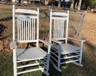 #58		(2) white rocking chairs $60 ea.

