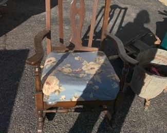 #61		rocker w blue flower seat	 $45.00 
