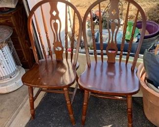 #62		(2) arche back dining chairs $30 ea.
