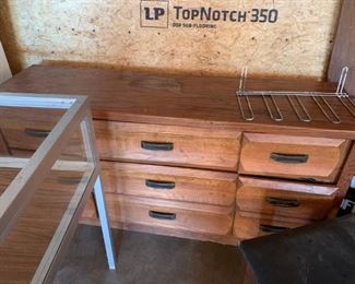 #79		as is pine 9  drawer dresser 62x16x30	 $40.00 
