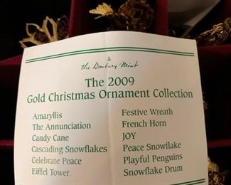 #87		(3)  Danbury Mint Gold ornaments 12 each box  $45 each
