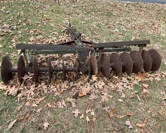 #100	outside	tractor disk  as is 	 $150.00 
