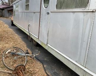#101	outside	1954 Spartan as is travel trailer with 1 bedroom, bath, kitchen, ac and heat	 $6,500.00 
